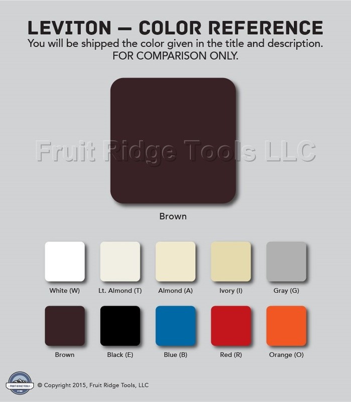 Leviton Brown Framed Toggle Wall Light Switch Single Pole 15A 120V Bulk 1451-2 gallery