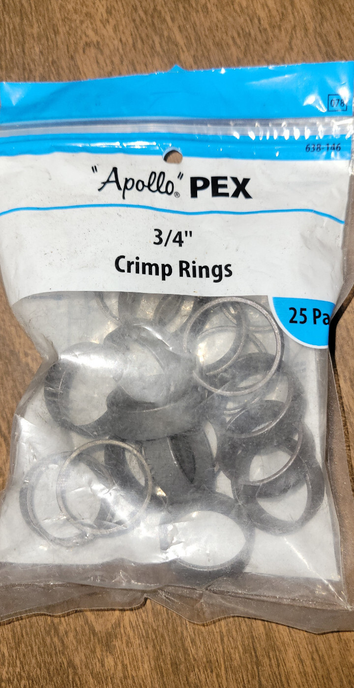 Apollo Crimp Ring Pex 3/4" APXCR3425PK (19 remaining of 25 in package) gallery