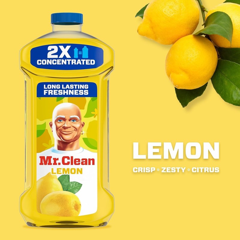 Mr. Clean 2X Concentrated Multi Surface Cleaner With Lemon Scent, (41 fl oz) US gallery