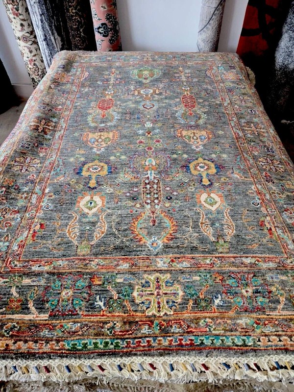 Oriental Persian Hand made Knotted Wool Rug Carpet Floor 180x123 cm Afghan gallery