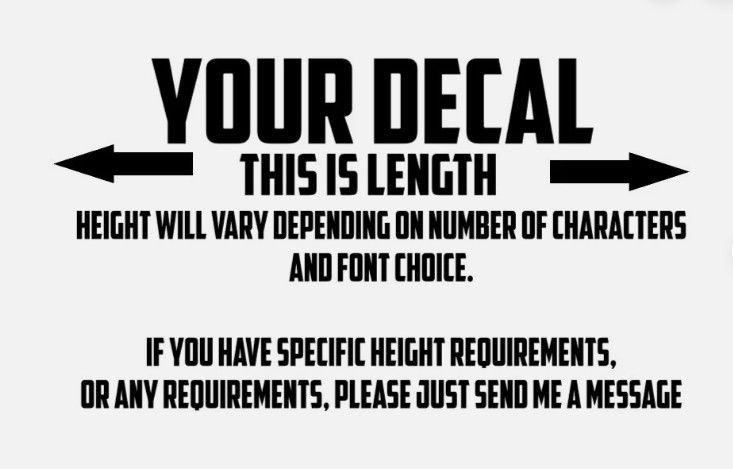 Custom Text Vinyl Lettering Sticker Decal Personalized -ANY TEXT - ANY NAME - [2 gallery
