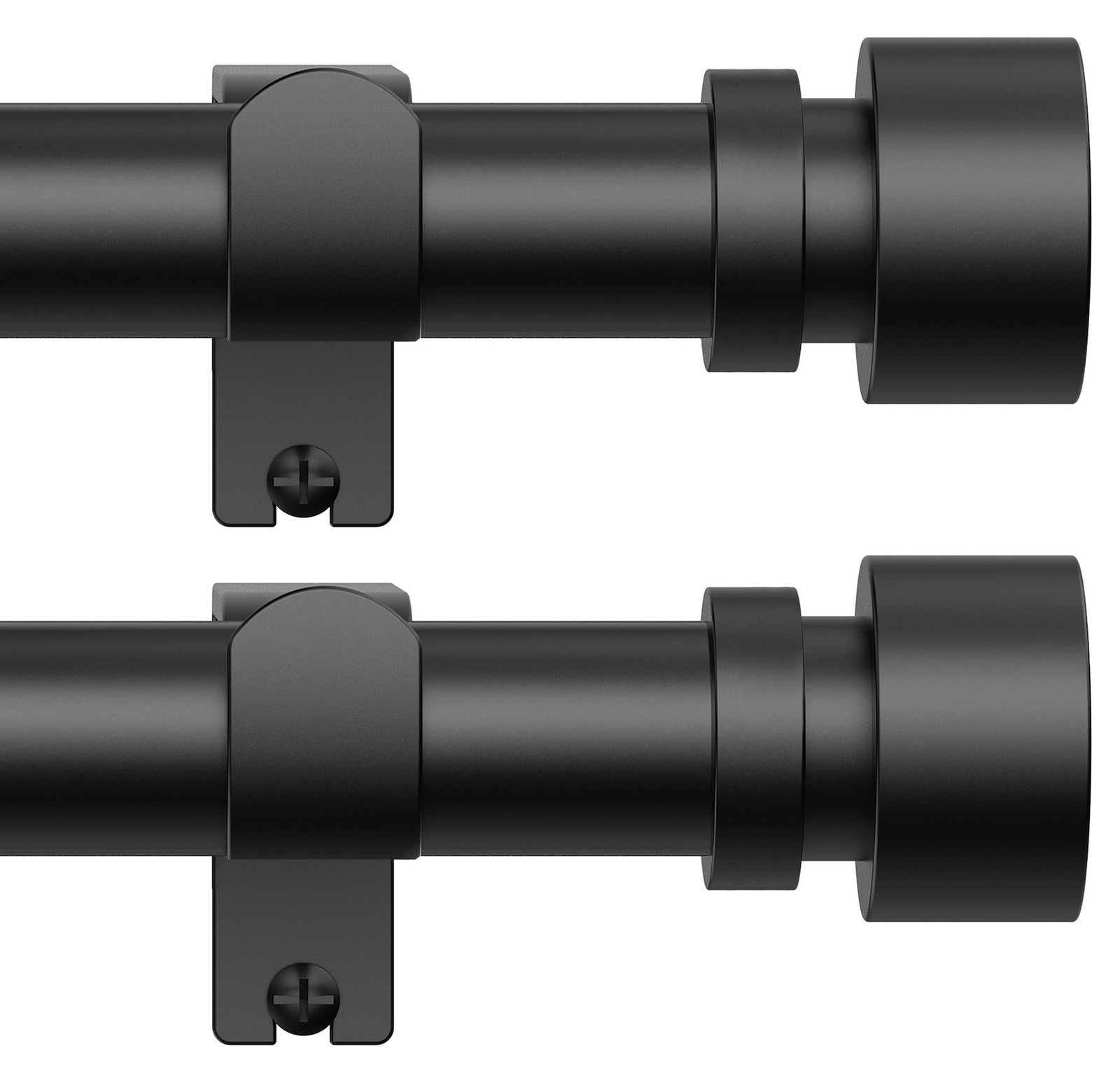 2 Pack Curtain Rods 18-75 inch, for Window 70 Inch, Adjustable Length Heavy D... gallery