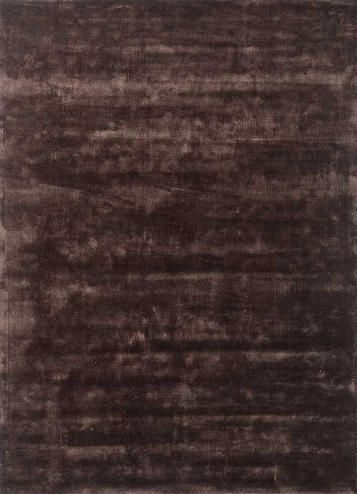 Dark Brown Viscose Silk Rug, Solid Chocolate Area Rug, Handmade Soft Bedroom gallery