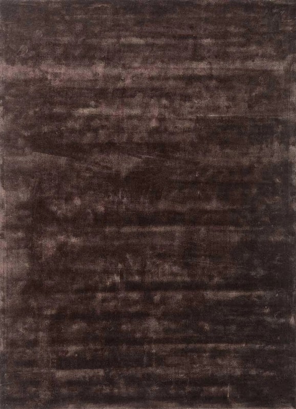 Dark Brown Viscose Silk Rug, Solid Chocolate Area Rug, Handmade Soft Bedroom gallery