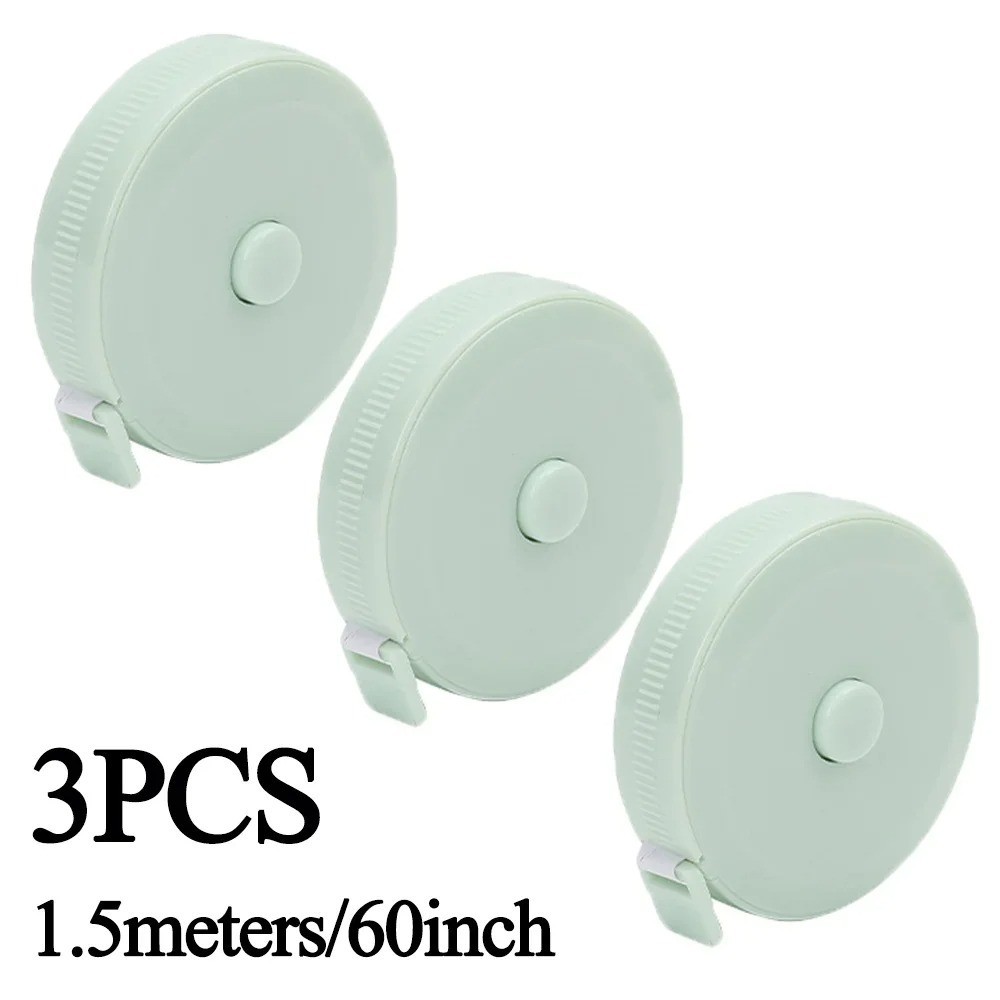 3x Soft Tape Measure Retractable Measuring for Body Fabric Sewing Tailor Cloth gallery