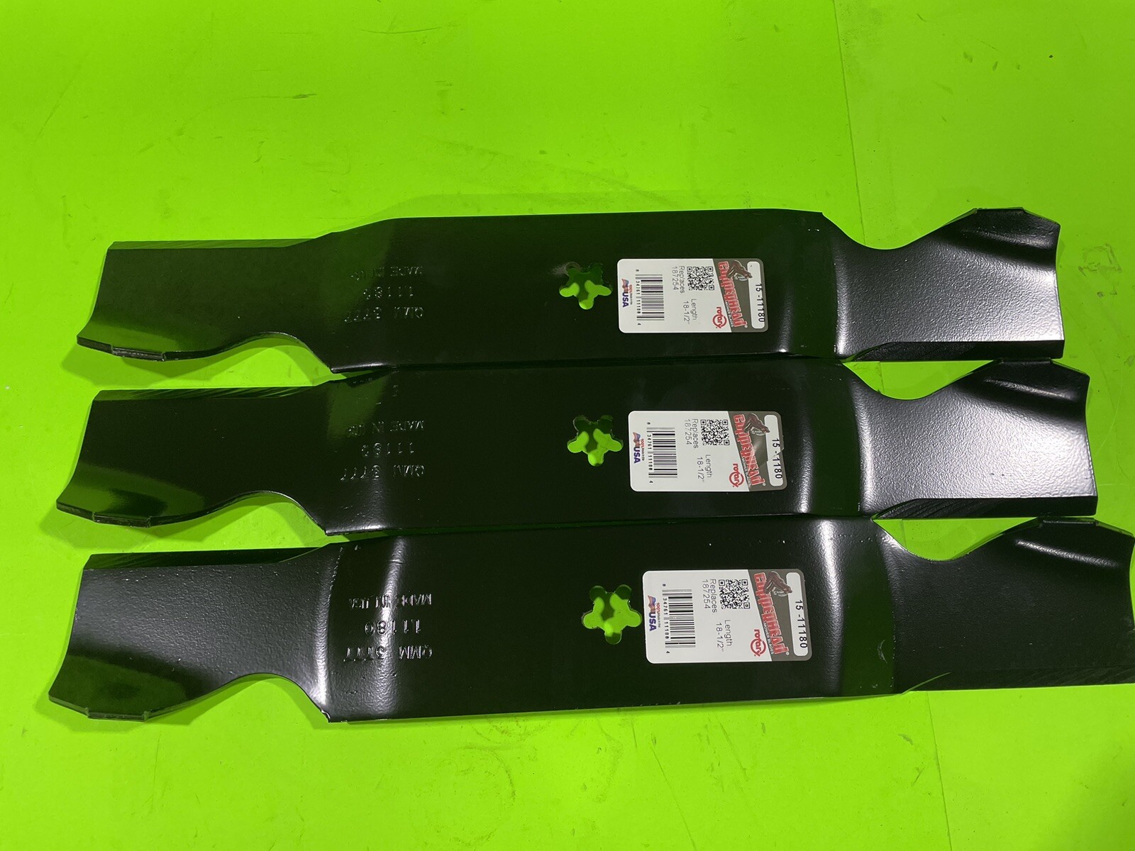 New For Craftsman 54" Deck 3pk Mower Blades 532187254 187256 594892901 gallery