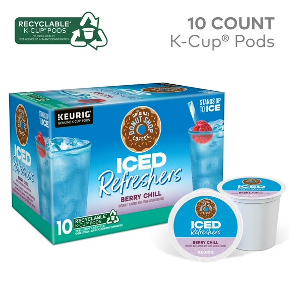 The Original Donut Shop, Iced Refreshers Berry Chill Flavor K-Cup Pods, 10 Count gallery