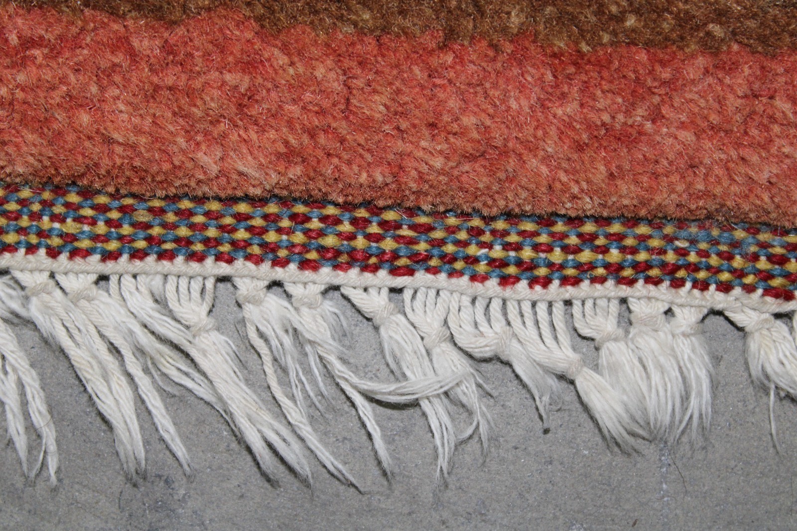 Large Tunisian Handwoven Wool Rug 46"W x 76"L - Unique Masterpiece gallery