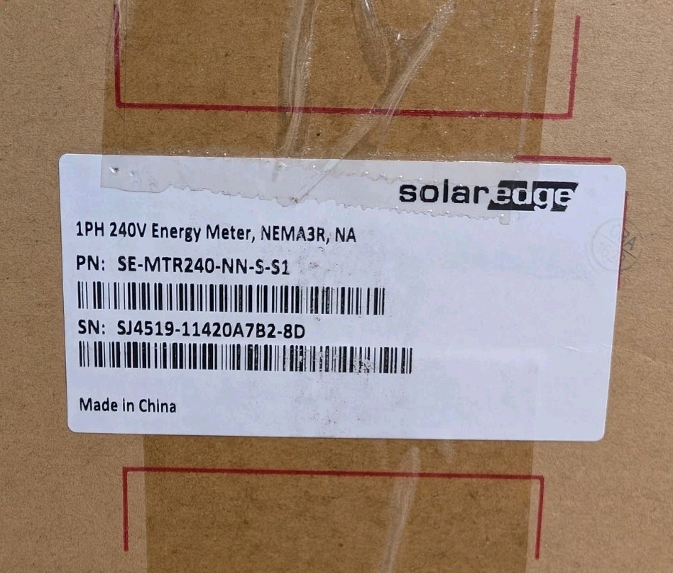 SolarEdge - 1Phase 240V Energy Meter W/ Modbus Nema 3R (SE-MTR240-NN-S-S1) NEW gallery