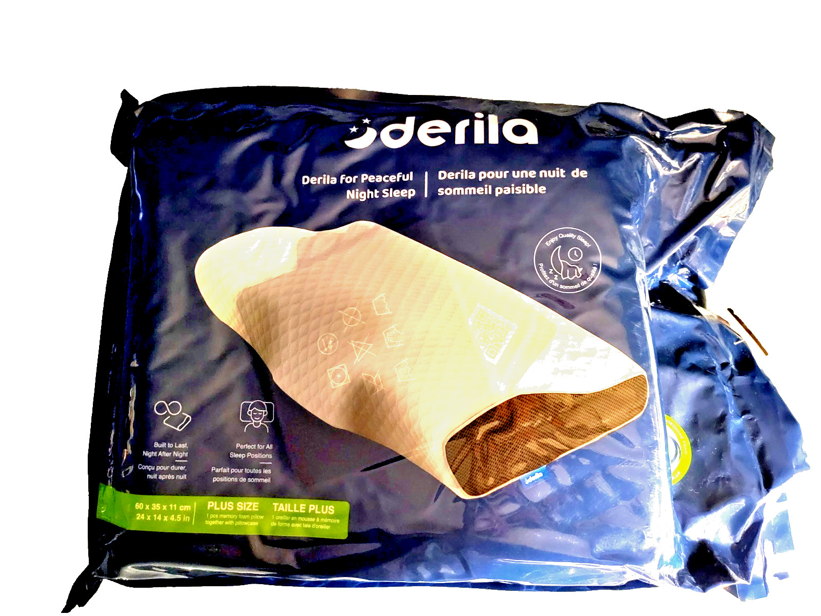 NIP DERILA® Memory Foam Pillow PLUS/King Size Ergonomic Neck Support ALL Sleep gallery