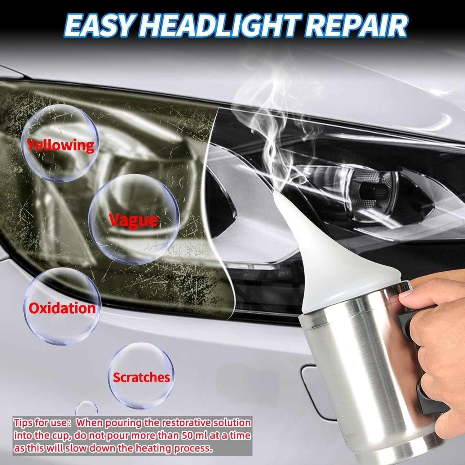 Headlight Restoration Kit, 800g Vapor Headlight Restoration Kit, Head Light Lens gallery