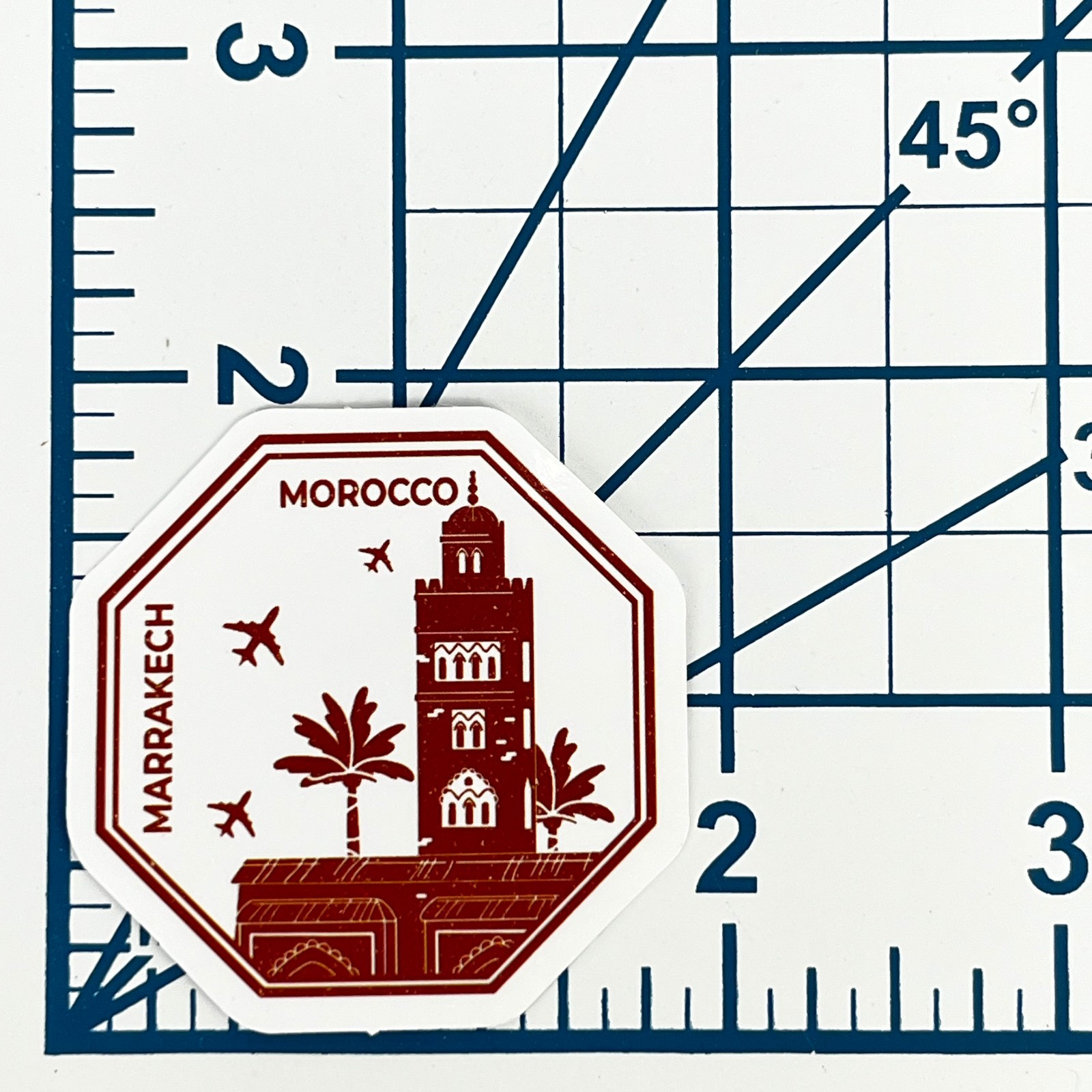 Marrakech Morocco Vinyl Sticker Koutoubia Mosque Travel Souvenir Laptop Gift Art gallery