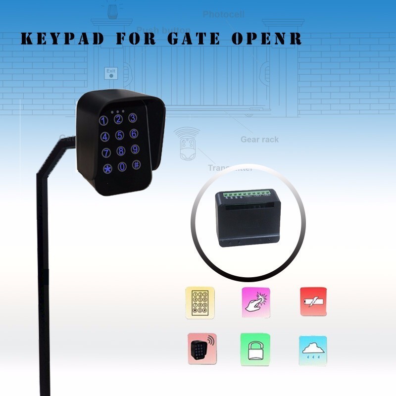 433.92MHz Access password transmitter receiver Wireless Waterproof Keypad Opener gallery