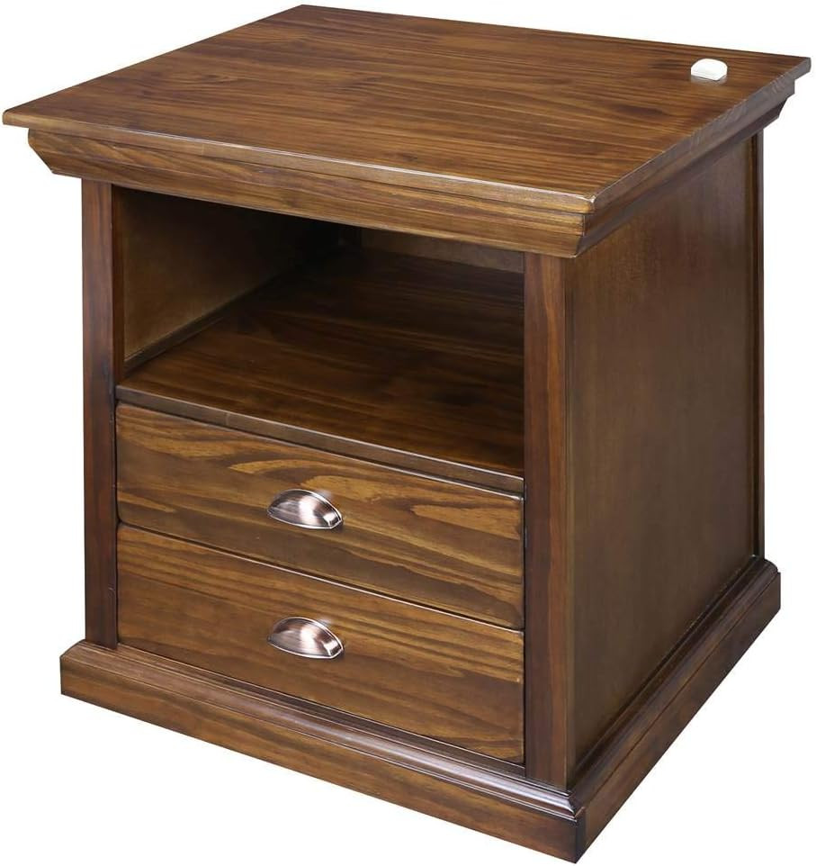 Mocha Lincoln Nightstand with Hidden Compartment for Stylish Storage gallery