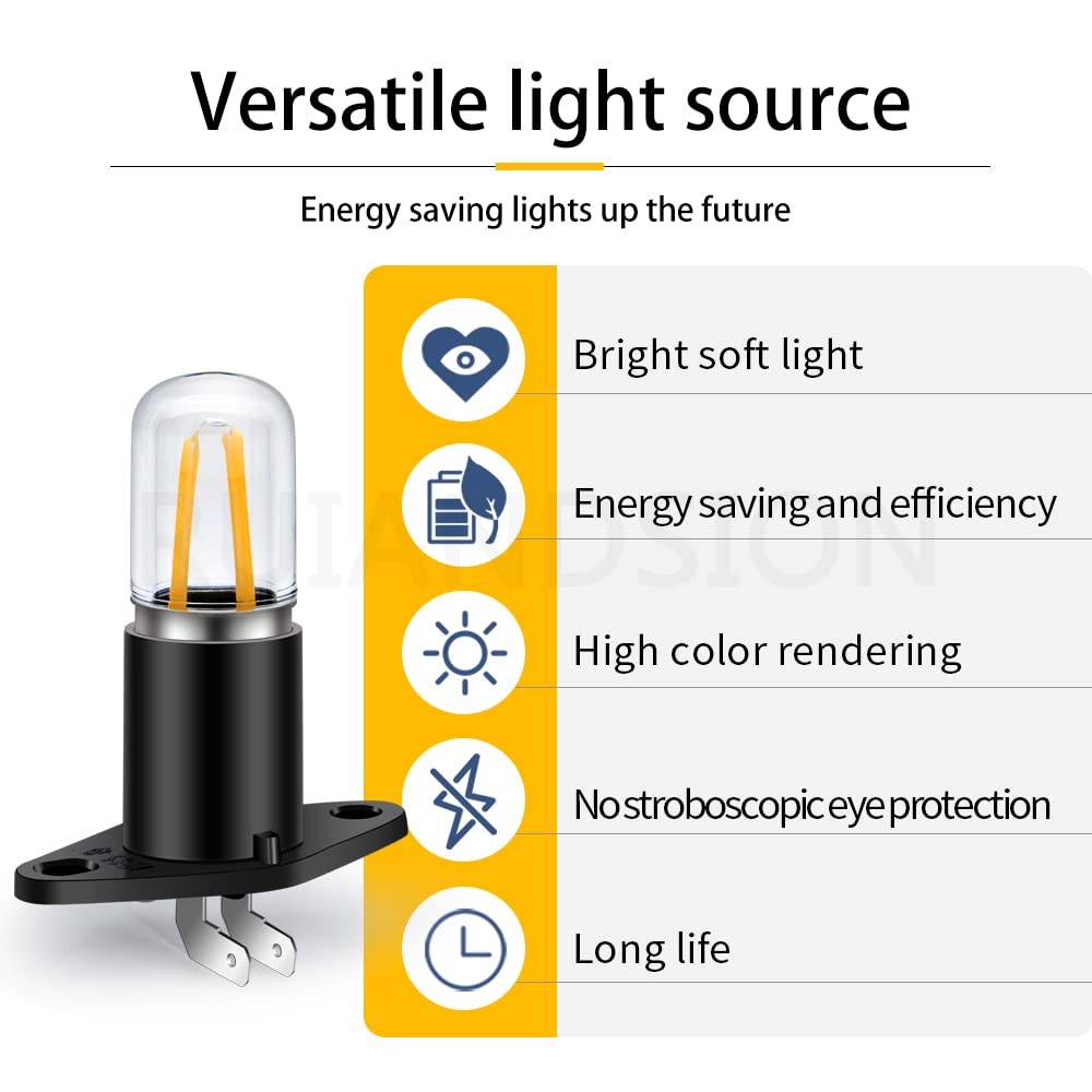 Z187 T170 LED Microwave Light Bulb Warm White 110V 125V 130V 110-130V 2W Equi... gallery