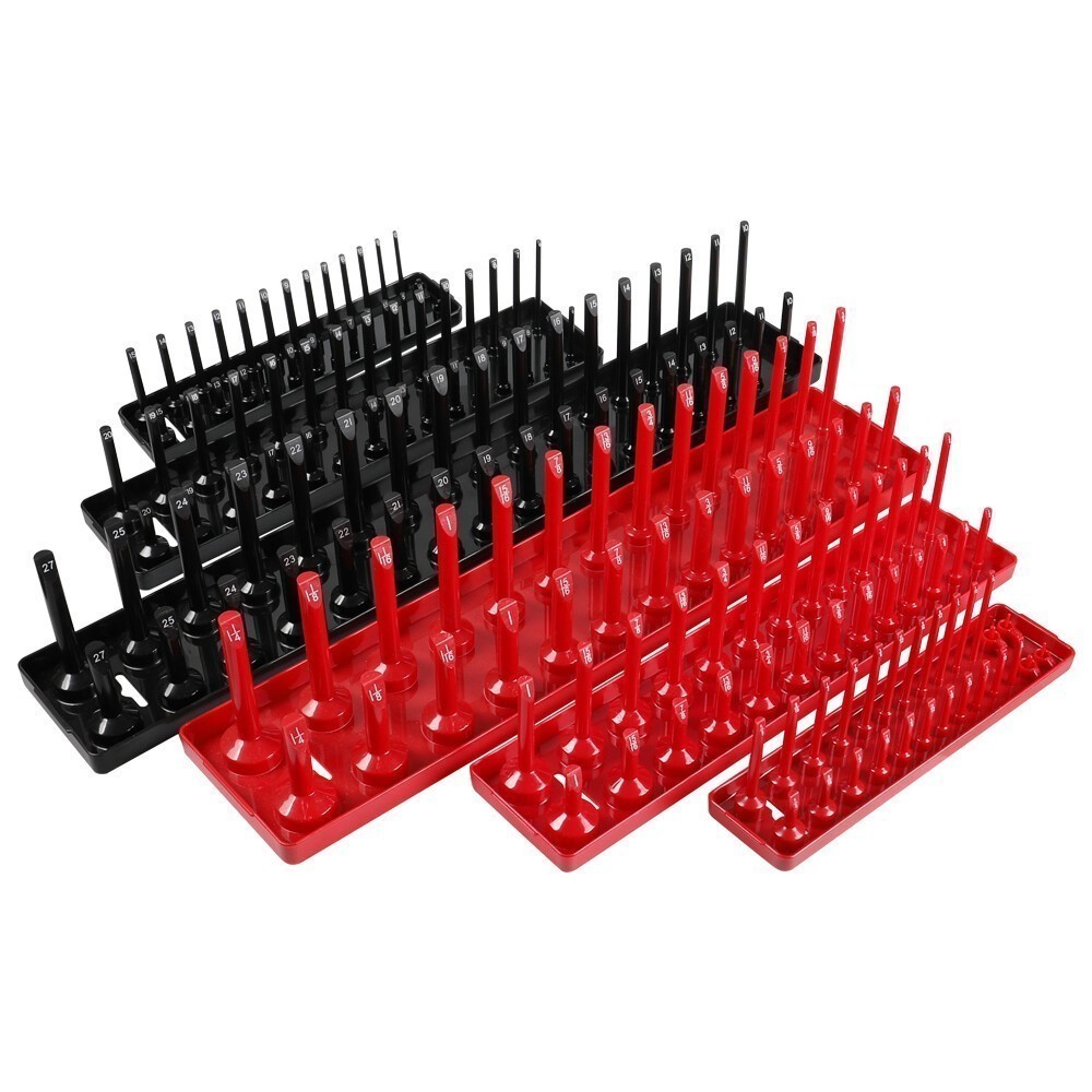 166 Socket Organizer Tray Rack Rail Storage Holder Tool Metric SAE 1/4 3/8 1/2" gallery