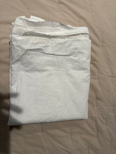 THE COMPANY STORE 100% COTTON WHITE PERCALE TWIN FLAT SHEET 66in x 96in gallery