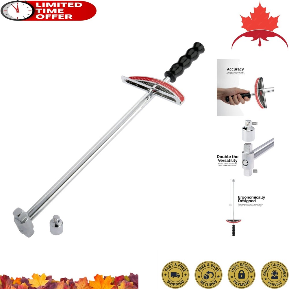 Precise Torque Wrench | 3/8” & ½” Drives | 17” Length | 0-150 Ft-Lbs | Steel