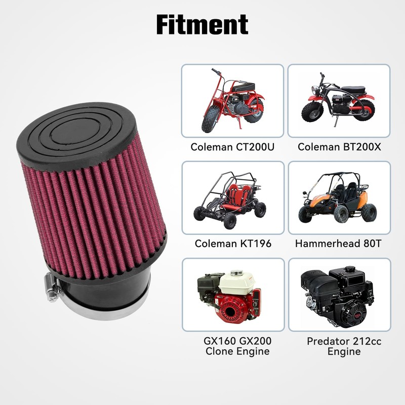 Air Filter Adapter Kit for Predator 212cc 196cc Mini Bike Go Kart Performance gallery