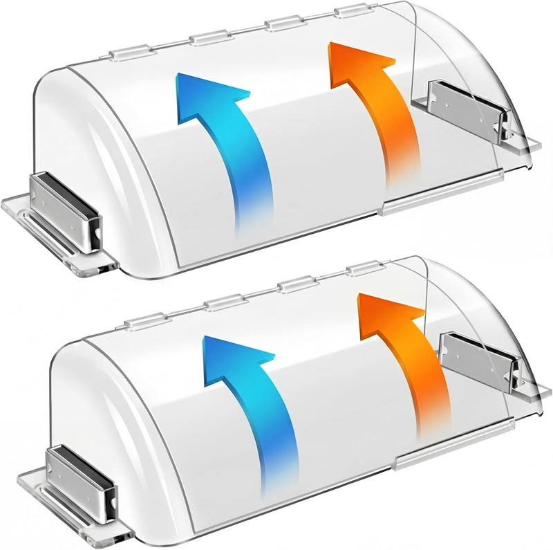 2 Pack Adjustable Air Vent Deflector - 9”to 15.5” Magnetic Floor Vent Covers for gallery