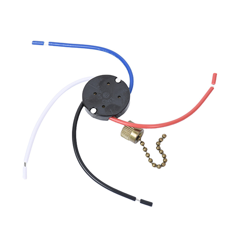 ZE-208S 3 Speed 4 Wire Ceiling Fan Pull Chain Switch 6A 125VAC Bronze US gallery