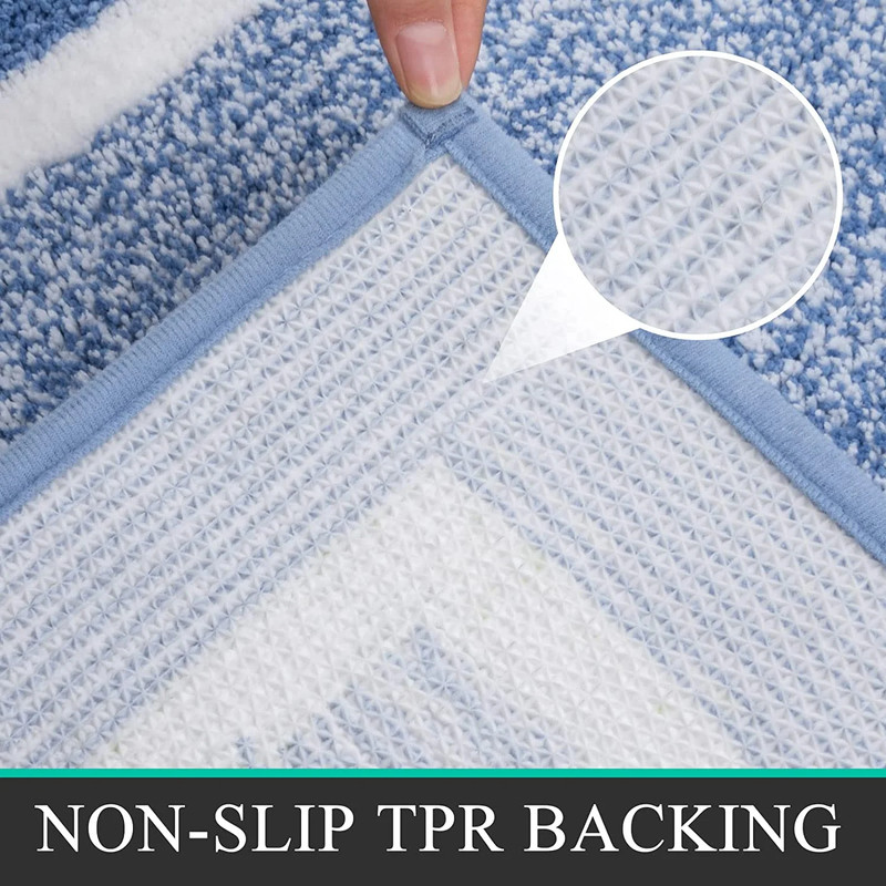 Bath Rug Set 3-Piece Microfiber Geometric Bathroom Mat Carpet Choose Your Color gallery