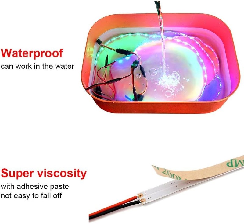 Universal LED Light Strip Kit for RC Fixed-Wing Aircraft - 2 Pieces Included gallery