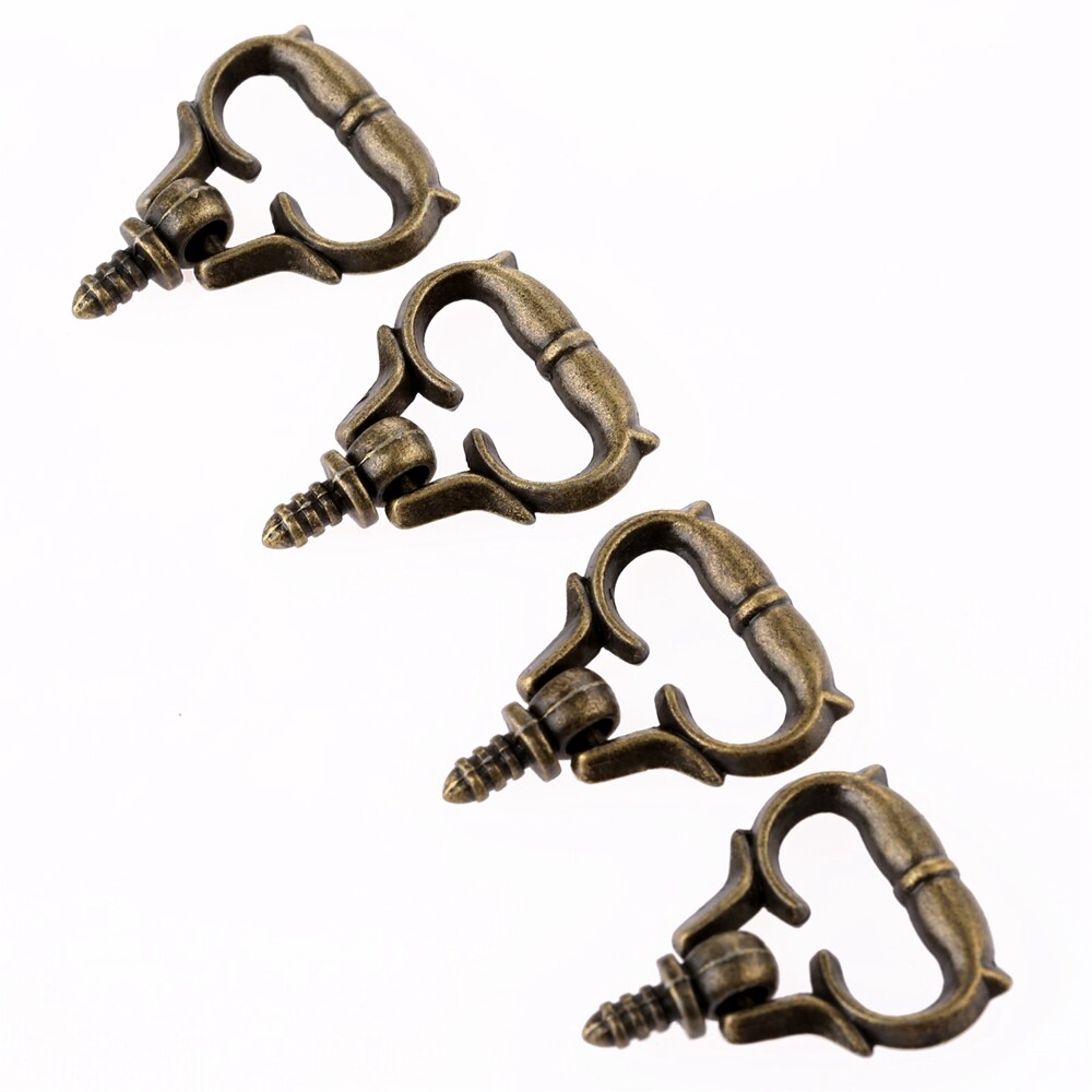 4Pcs Vintage Screw Thread Mini Drawer Pull Handles Furniture Drawer Cabinet Knob gallery