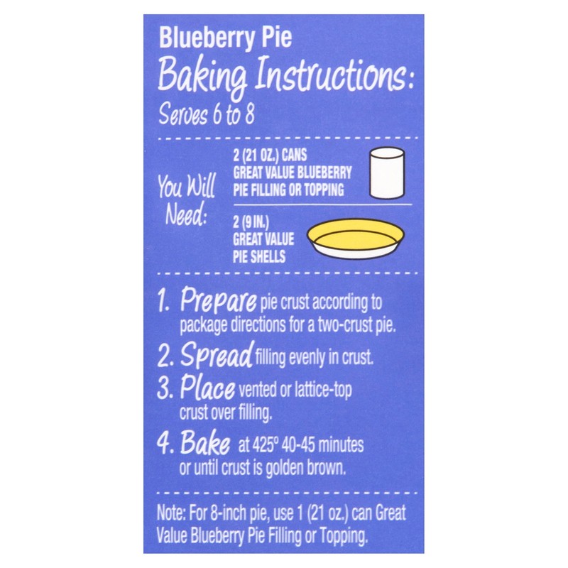 (6 pack) Great Value Blueberry Pie Filling or Topping, 21 oz gallery