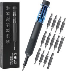 27 in 1 Precision Screwdriver Set Magnetic Bits Pen Style Manual Repair Tools Ki