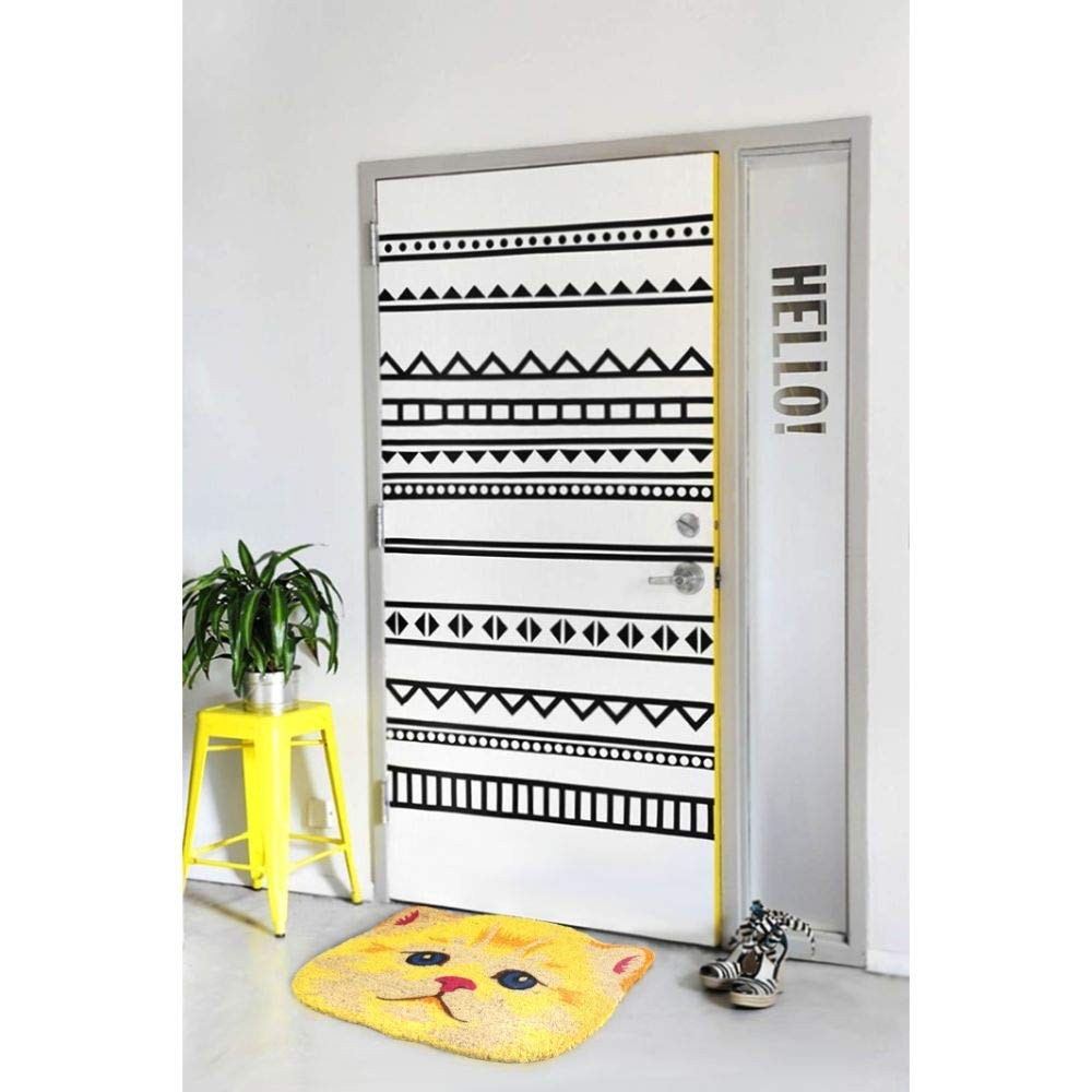 Multi Machine Tufted Yellow Cat face Doormat,18" x 24" gallery