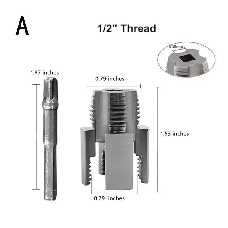 Integrated Internal & External Pipe Threading Tool Steel PVC Pipe Threader Kit