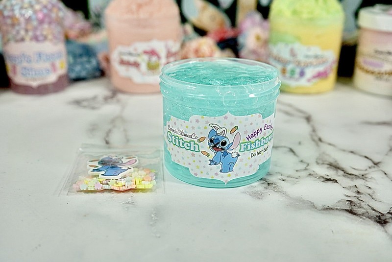 Happy Easter Fishbowl Slime, Easter Theme, No Scent, low Stretchy, ASMR gallery