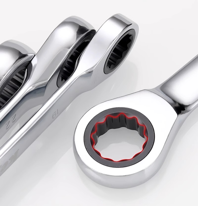 Ratcheting/Flex/Normal /Double box end Wrench 8-27mm,72 Tooth, CR-V, 12 Point gallery