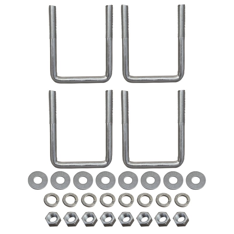 A.A Square U Bolt with Hardware for 1/2 D x 3-1/16 W x 4-5/16 Inch, Silver gallery