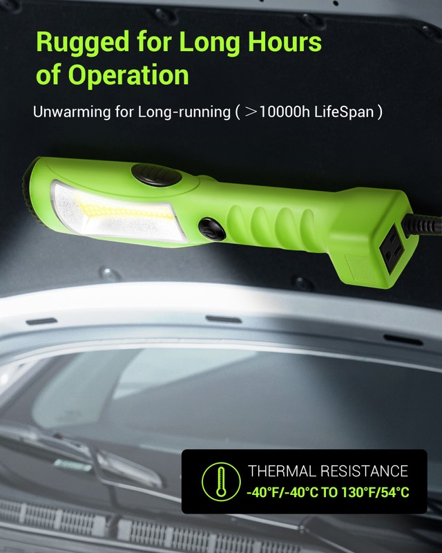 EDISHINE LED Work Light, 15ft 16 Gauge SJTW 2000LM COB LED Light Strong Magnet gallery