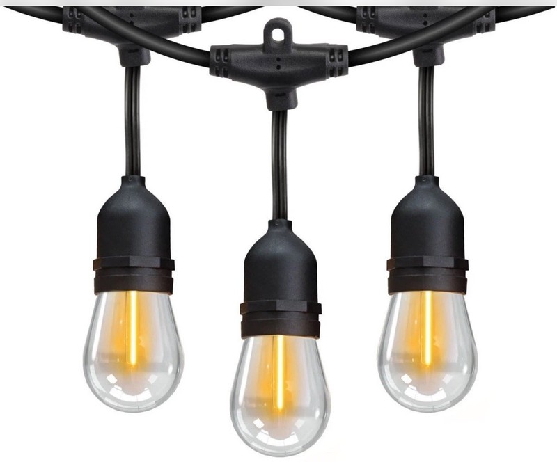 Feit Electric 48 ft LED String Lights - Indoor and Outdoor, 24 Bulbs, Waterproof gallery