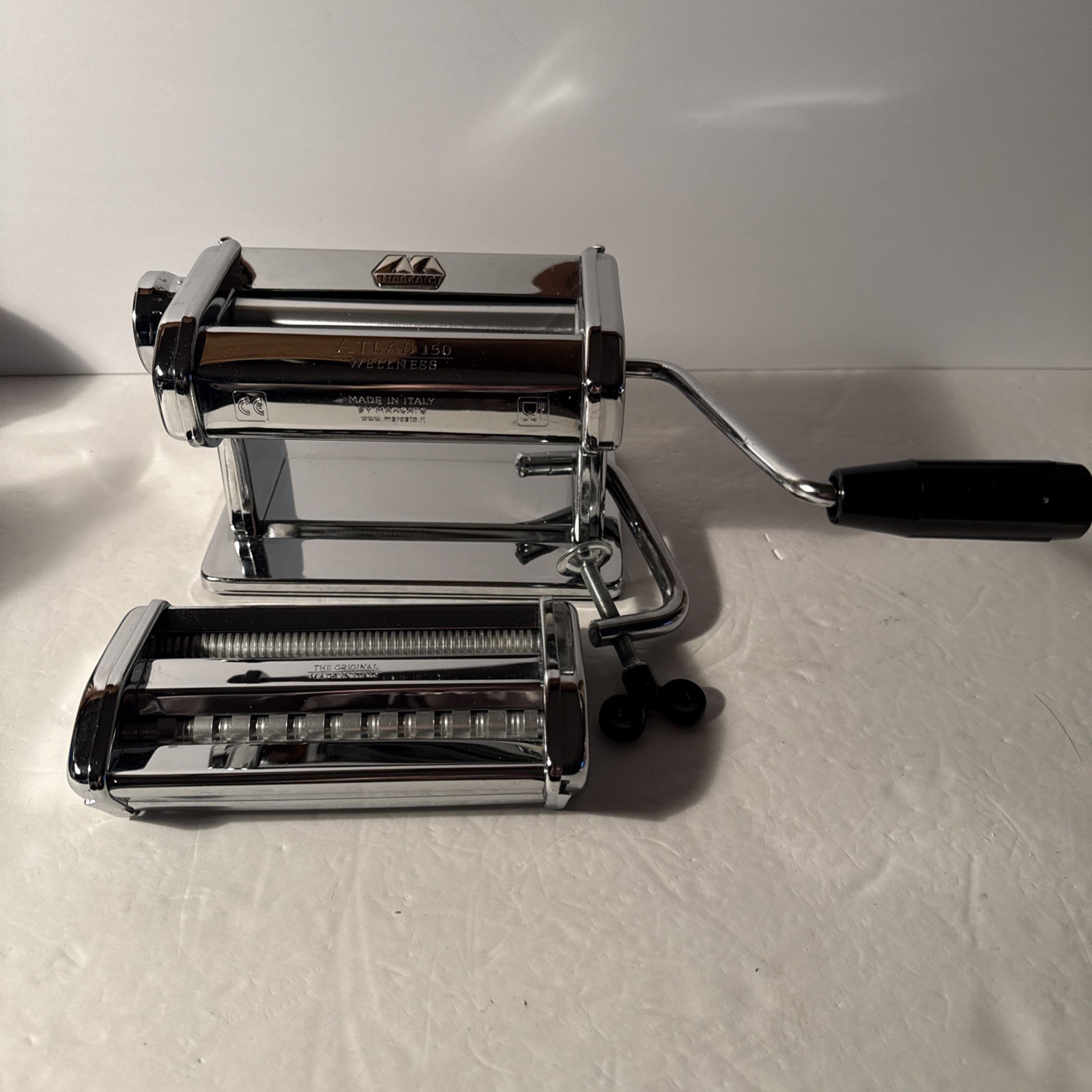 MARCATO ATLAS 150 WELLNESS PASTA MACHINE MADE IN ITALY Chromed Steel gallery