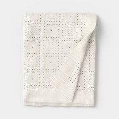 Knit Throw Blanket Ivory