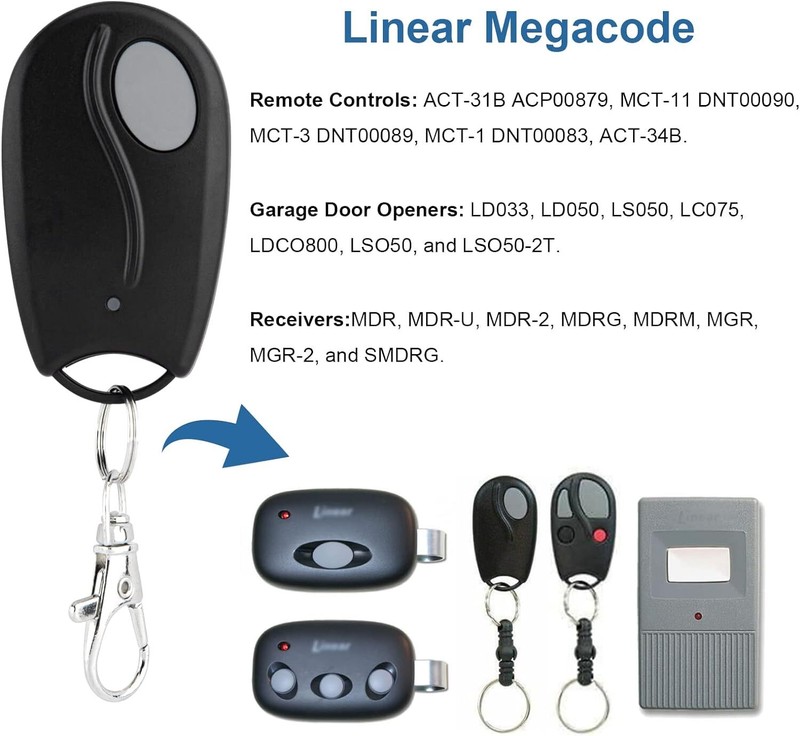 ACP00879 For Linear Megacode Access ACT-31B Gate Garage Door Remote Transmitter gallery