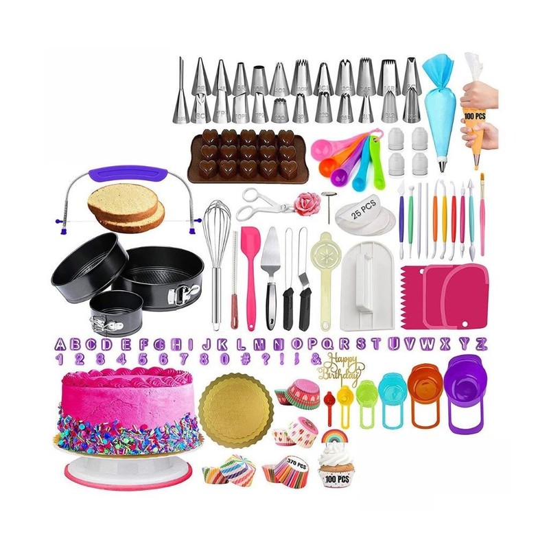 700pcs Cake Decorating Kit – Baking Supplies Icing Tips Tools Set gallery