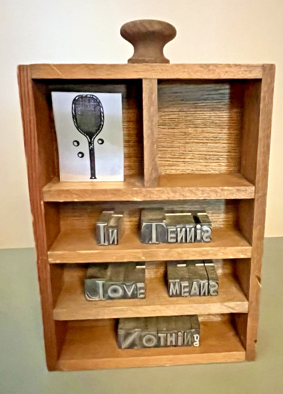 Vintage Foundry Backwards Box 1304Printers Typeset Shadow Box Tennis 7 in gallery