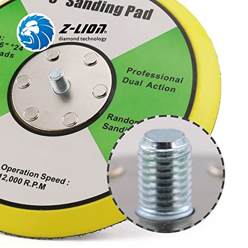 6 Inch Backing Pad Thread Plates for Air Sander Dual 5/16"-24 6 inches-2pcs gallery