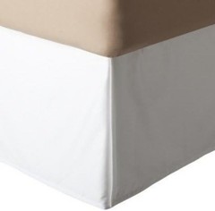 Threshold Wrinkle-Resistant Bedskirt Queen Size 15″ Drop Machine Washable White
