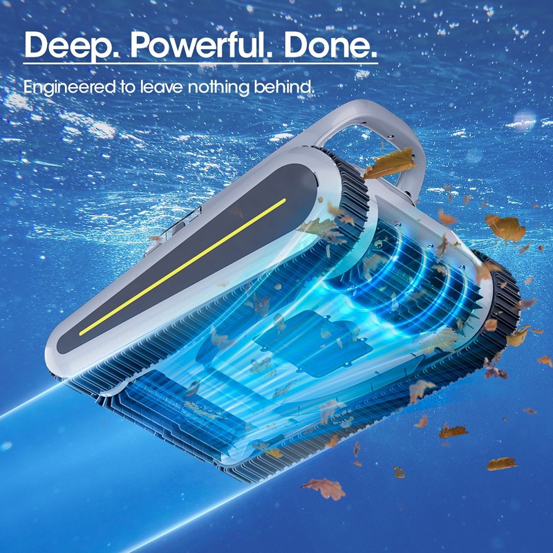 Seauto Cordless Robotic Pool Cleaner Wall & Waterline Cleaning Up to 2150 Sq.Ft gallery