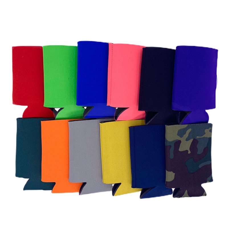 Blank Foam Collapsible Regular Can Coolie; Choose Color and Quantity gallery
