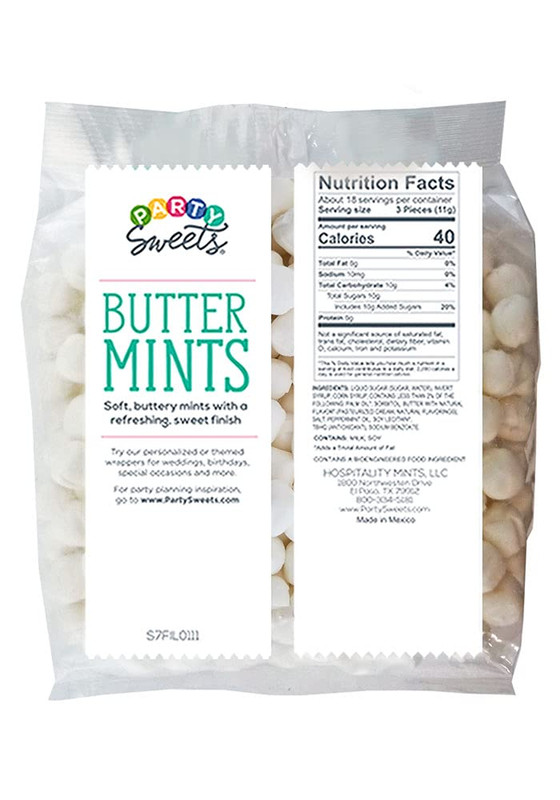 White Buttermints Unwrapped Soft Mints Party Favor Candy 2.75 Lb 350 Pc gallery