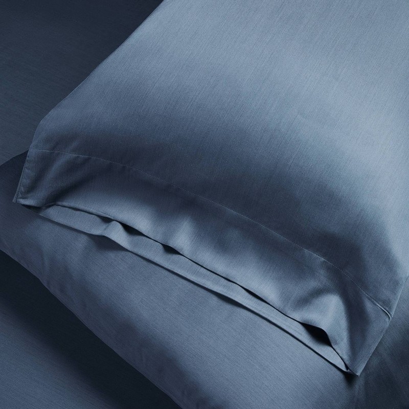 Queen 400 Thread Count Rayon from Bamboo Sheet Set Dark Mineral Blue gallery