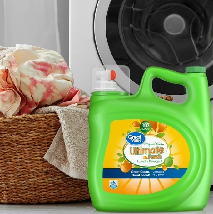 Liquid Laundry Detergent Great Value Original Clean 154 fl oz 107 Loads HE gallery