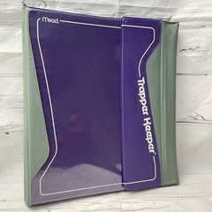 Mead Trapper Keeper Notebook Purple Gray Metal 3 Ring Binder Vtg 80’s 90’s Y2K